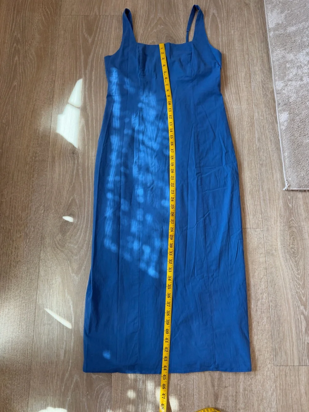 Abercrombie and Fitch Square-Neck Blue Maxi Dress with Wide Straps